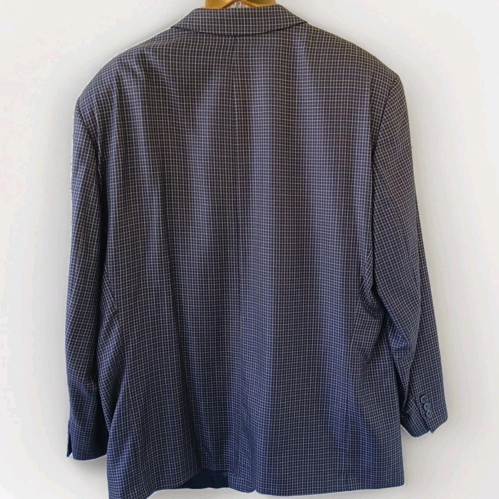 Brandini Le Collezioni Men's Wool Silk Blend Plaid Blazer 46R - Picture 7 of 8